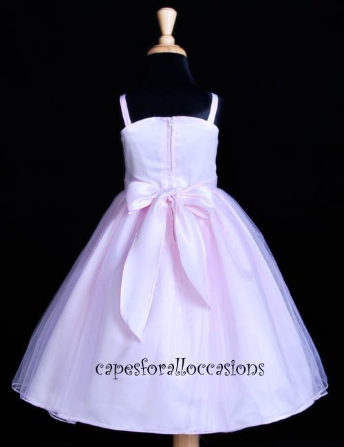 NEW COMMUNION FLOWER GIRL DRESS PINK SM MED 2 4 6 #827  