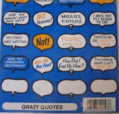 SMART REMARKS PHOTO CAPTIONS CRAZY QUOTES STICKERS  