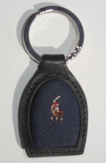 NWT New Ralph Lauren Mens Big Pony Leather Key Chain  