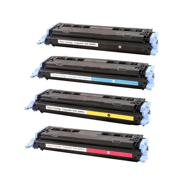 KIT 4 TONER PER HP LASERJET 1600 2600 2600N 2605 Q6000A