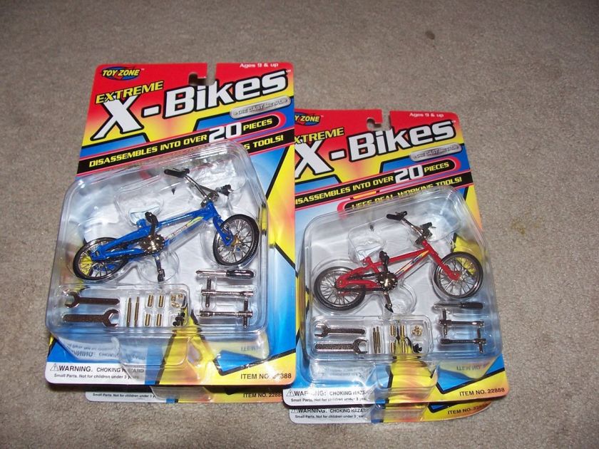 Pro BMX diecast metal FINGER BIKE extreme x bike toy zone tools blue 