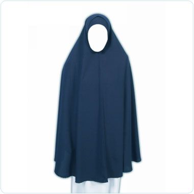 Blue knee Legnth Khimar 47.2IN Hijab Abaya Jilbab viel  