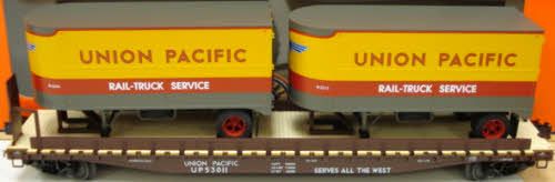 Lionel 6 21903 UP PS 4 Flatcar w/ Piggyback 2PK LN/Box  