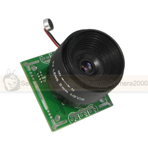 420 TVL Color CMOS Board Camera 6mm CS Lens with Audio Function