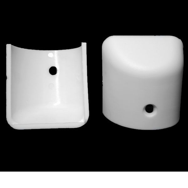 STANDARD WHITE BOAT RUB RAIL END CAPS (Set of 2)  