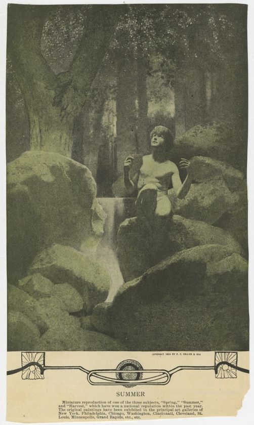 MAXFIELD PARRISH SUMMER Colliers Magazine c1905  