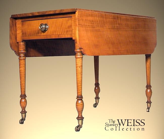 SWC Tiger Maple Sheraton Pembroke Table, c.1810  