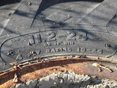 REAR TRACTOR TIRES AND RIMS 11.2x24 1768  