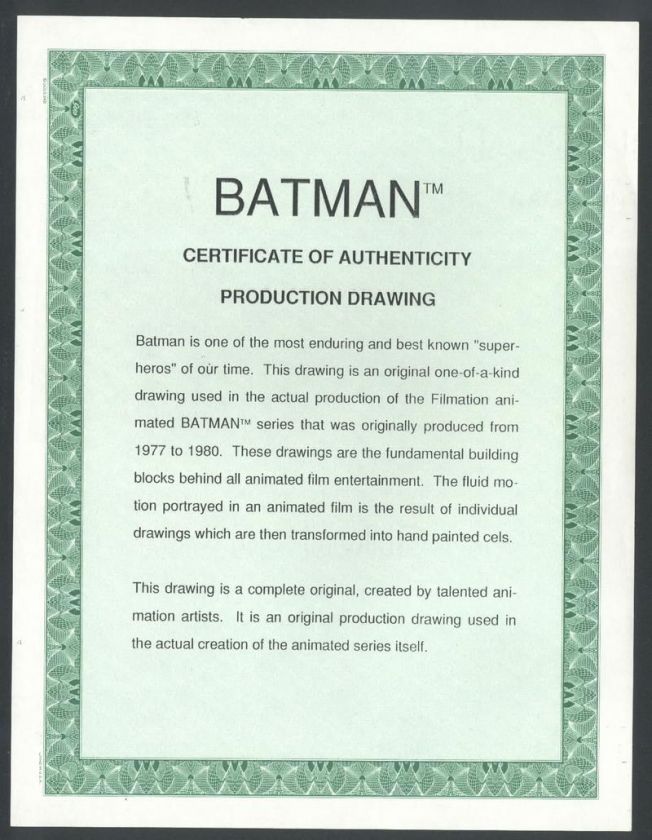 2pc 1977 80 Batman Production Original Pencil Drawings  