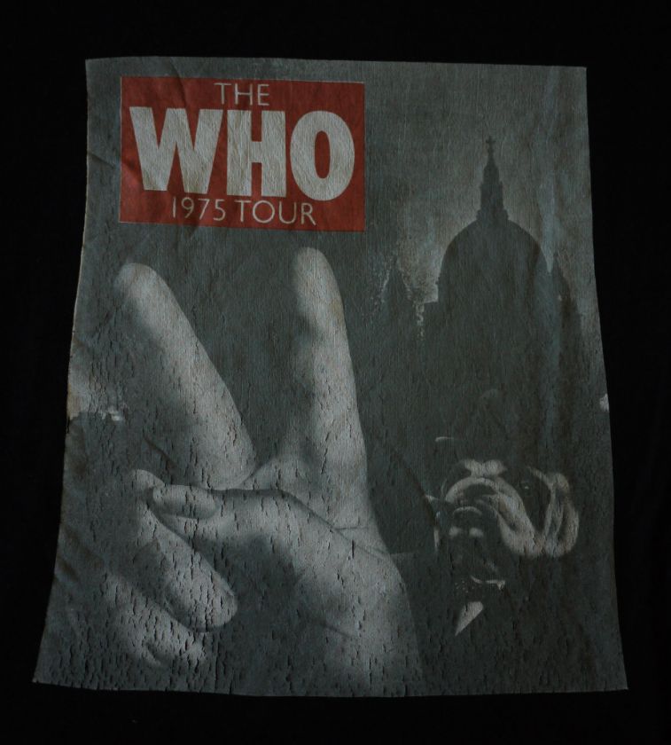 THE WHO vintage 1975 tour shirt Rock Concert  