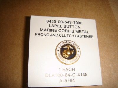 USMC LAPEL PIN MARINES LAPEL BUTTON HONORABLE DISCHARGE  