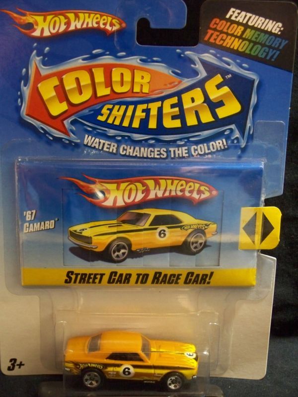 hot wheels COLOR SHIFTERS 67 CAMARO YELLOW ORNG  