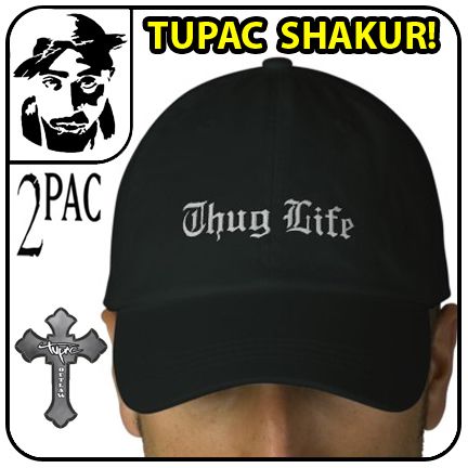 NEW FITTED THUG LIFE 2PAC BALL TUPAC HAT 2 PAC CAP BW  