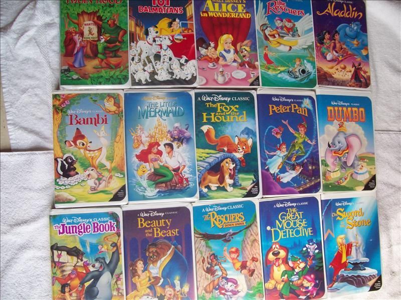 15 WALT DISNEY CLASSIC BLACK DIAMOND VHS VIDEOS  