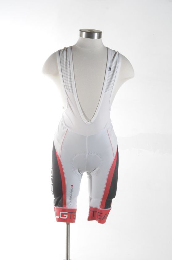 NEW 2012 LOUIS GARNEAU CORSA BIB BIKE SHORT WHITE RED LARGE  