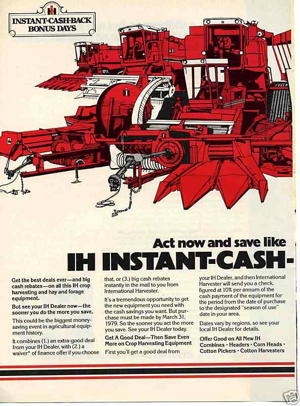   International Harvester IH 445 2400 830 Farm Tractor 2 Page Ad  