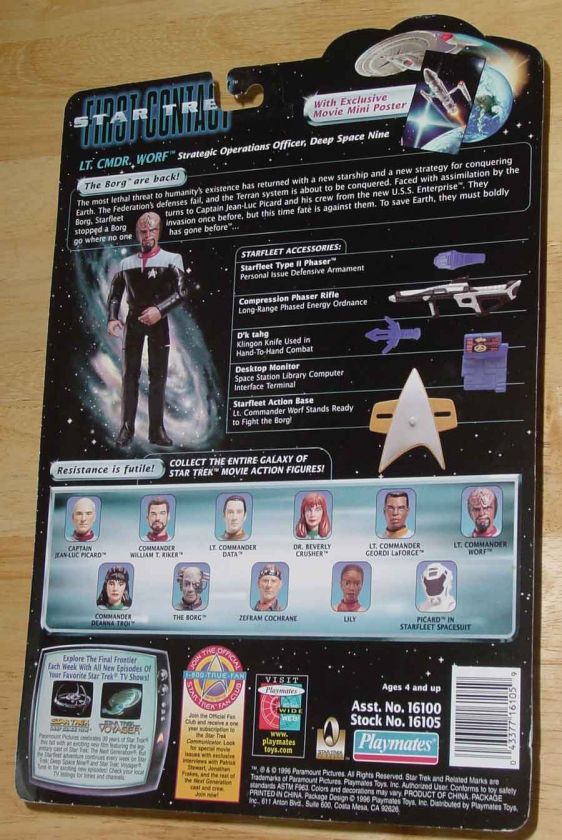 STAR TREK FIRST CONTACT COMPLETE SET 11 PICARD RIKER  