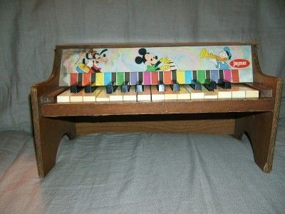 Vintage Jaymar Walt Disney Productions Piano Toy 15 Key  