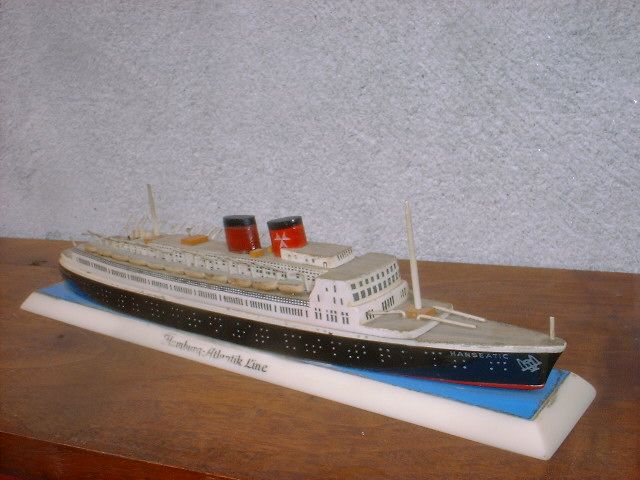   Vintage Miniature Van Ryper/Richard Wagner Wooden Ship Model,HANSEATIC