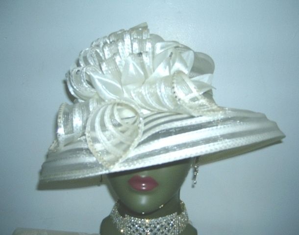 Beautiful Cream Women’s Summer Fashion Church Hat  