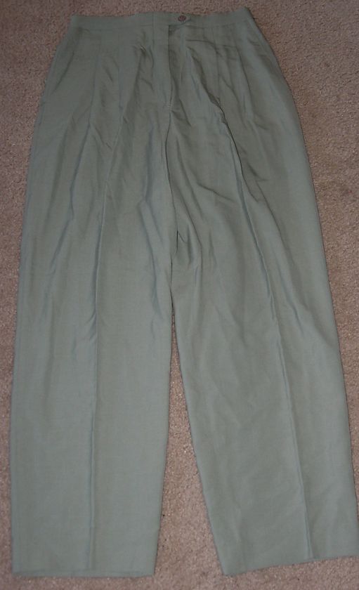 Womens Green Lady Sansabelt Khaki Pants size 8 12 exc  