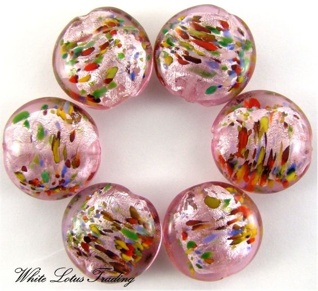   FOIL LOOSE GLASS BEADS WHITELOTUSTRADING WLT WHITE LOTUS TRADING