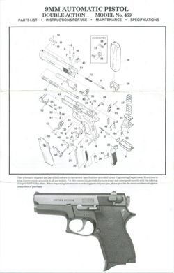 SMITH & WESSON 9MM AUTOMATIC PISTOL #469 MANUAL  