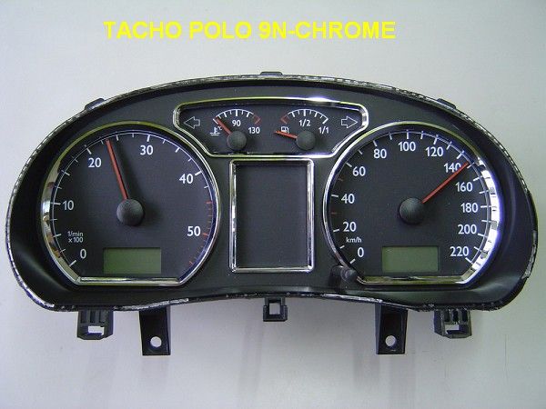 VOLKSWAGEN VW POLO 9N MK4 Chrome Gauge Dash Bazels Ring  