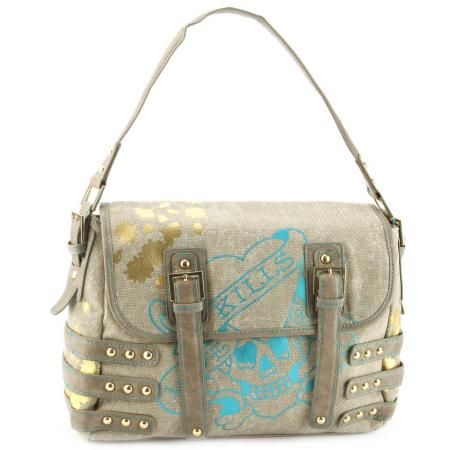 Ed Hardy Judy Messenger Bag   Tan  