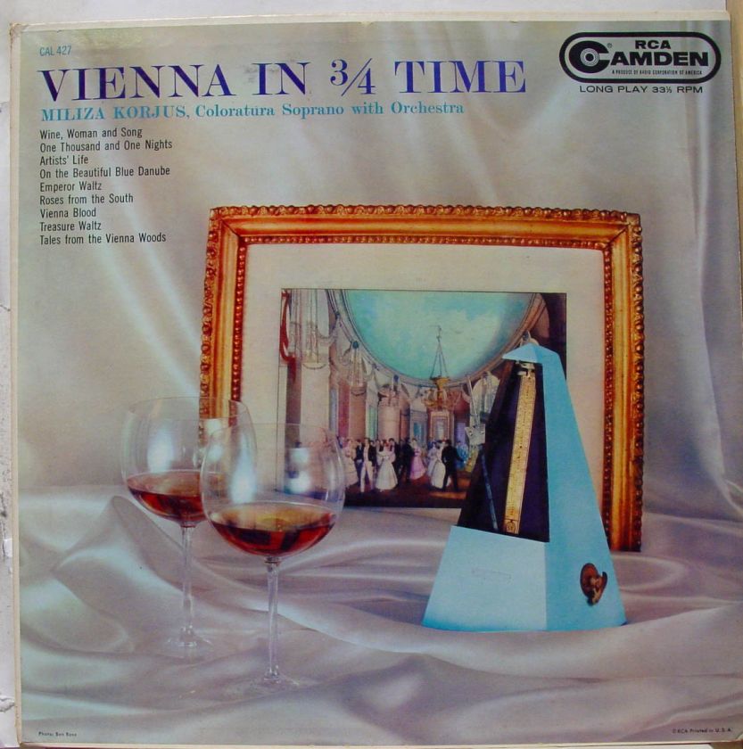 MILIZA KORJUS vienna in 3/4 time LP CAL 427 VG+ 1958 Vinyl Record 1s 