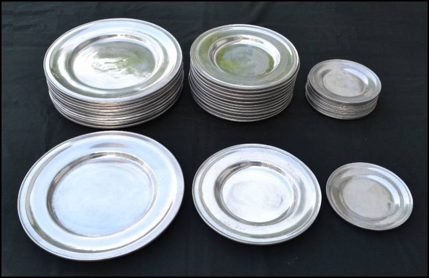 Wilton Armetale Pewter Plates Plough Tavern RWP Dinner Salad Bread 35 