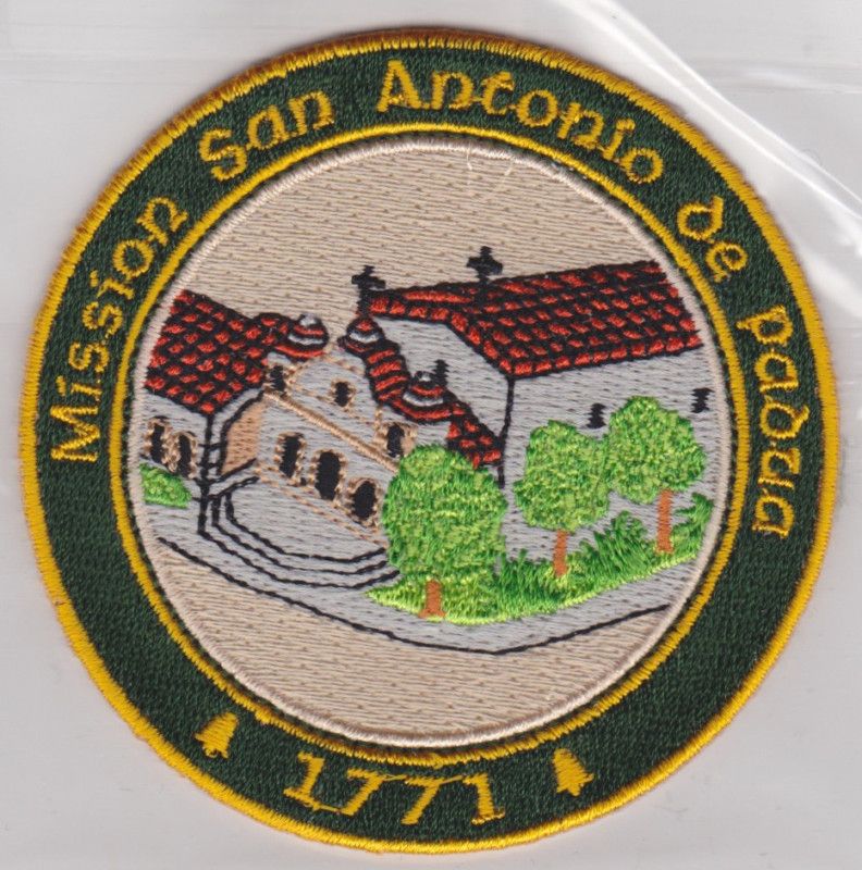 SAN ANTONIO de PADUA Mission Green EMBROIDERED PATCH  