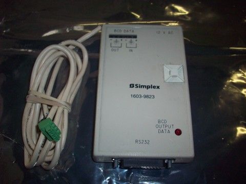 SIMPLEX TIME RECORDER 1603 9115 B58815FT W/O COVER  