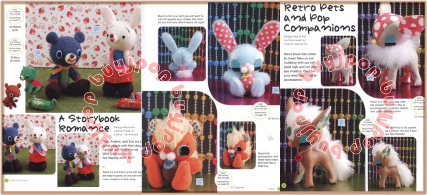 English Japanese Craft Pattern Book Palm Size NUIGURUMI Fabric Animal 