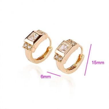 Dainty 9K Real Gold Filled CZ Womens Hoop Earrings/HOT  