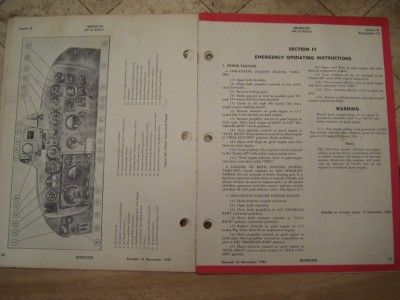 ORIGINAL 1945 AAF C 45B, F EXPEDITOR TWIN BEECH PILOTS FLIGHT MANUAL 