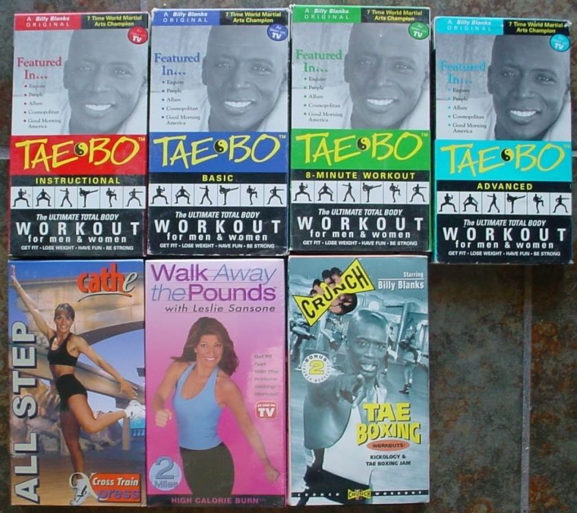 VHS Videotapes Movies Exercise TAE BO / Weight Loss  