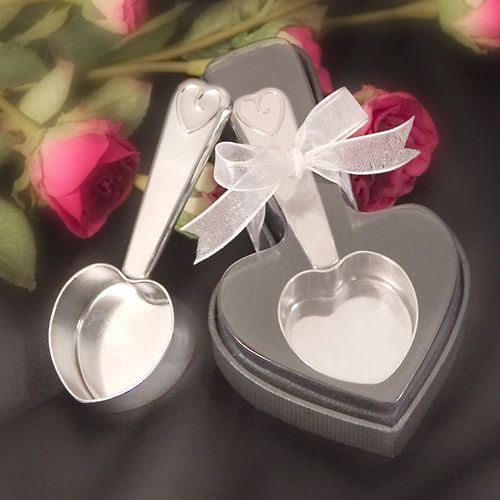 Heart Shaped Scoop Wedding Coffee Scoop Favor  