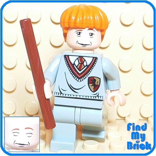 HP165 Lego Ron Weasley Dual Sided Awake/ Sleep Face NEW  