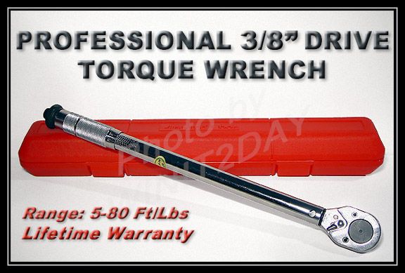 NEW 3/8 DRIVE TORQUE WRENCH CLICKER CLICK ADJUSTABLE  