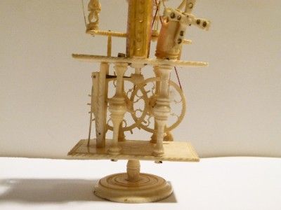 c1800 Napoleonic French Prisoner of War Bone SPINNING JENNY Automated 