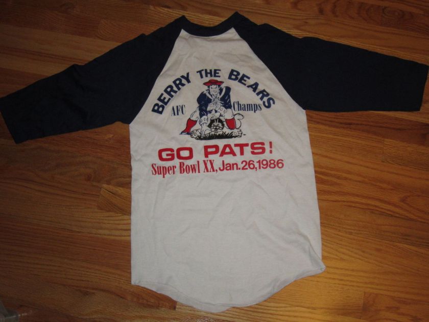   XX NEW ENGLAND PATRIOTS BERRY THE BEARS AFC Champs T Shirt  