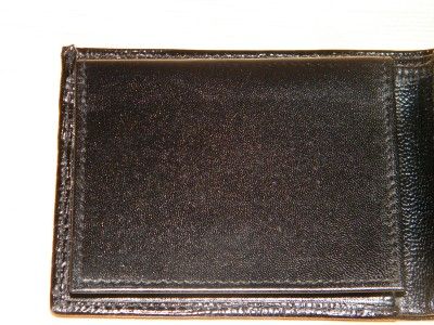 GORGEOUS BLACK ITALIAN LEATHER LIZARD EMBOSSED BIFOLD WALLET  