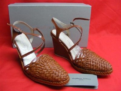 NIB STEPHANE KELIAN Agustina Woven Leather Wedges 6  