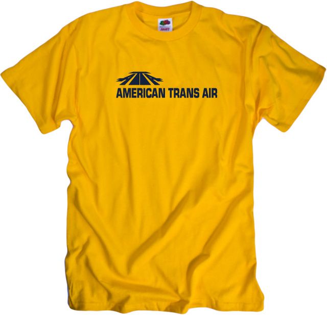 American Trans Air Vintage Logo US Airline T Shirt  