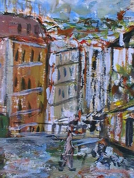 MODERN OIL PAINTING CARROUER VIEW MONTMARTRE RUE DU MONT CENIS  