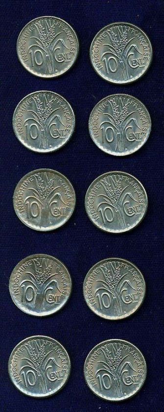 FRANCE FRENCH INDOCHINA 1941 S 10 CENTS ALMOST UNCIRCULATED TO 