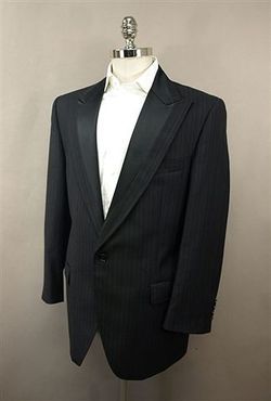 Dolce & Gabbana Black Tuxedo Style 1 Button Dinner Blazer Jacket 42 R 