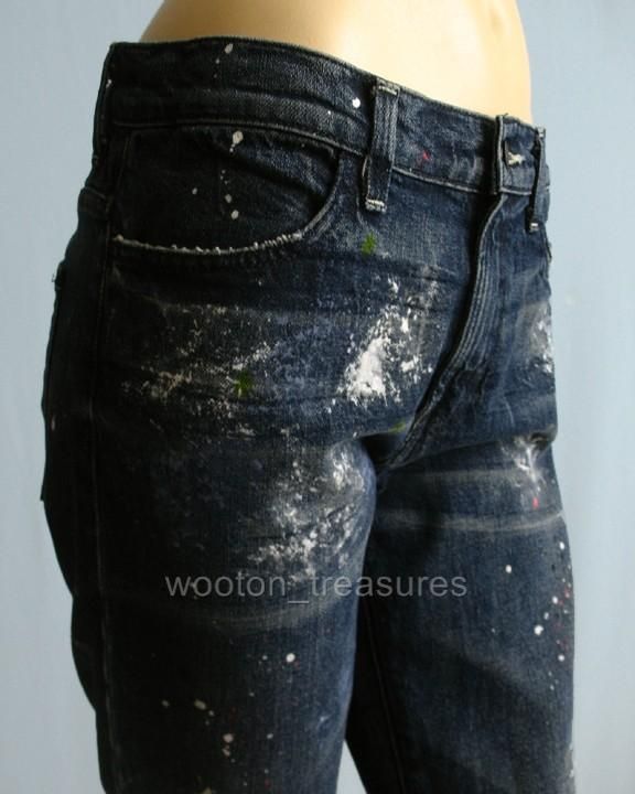 Vince Reconstruction Splatter Skinny Slim Jeans 29 NWT  