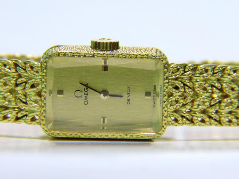 ESTATE 18KT OMEGA DE VILLE LADIES GOLD WATCH █  